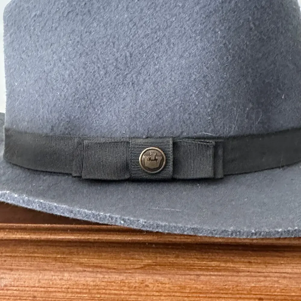 Goorin Bros Gray Fedora Hat Mens Small Good Boy Wool Felt Classic Preppy Hipster